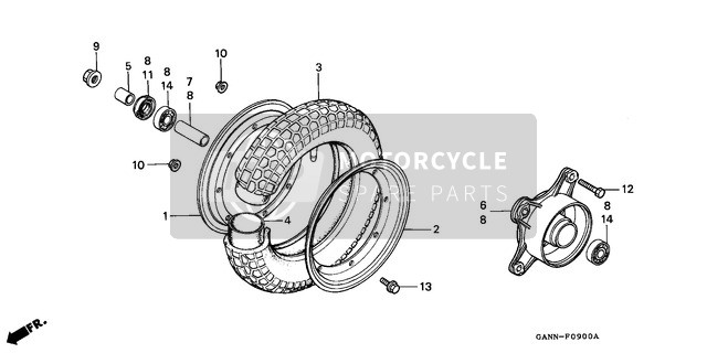 Honda ST50 1994 Ruota anteriore per un 1994 Honda ST50